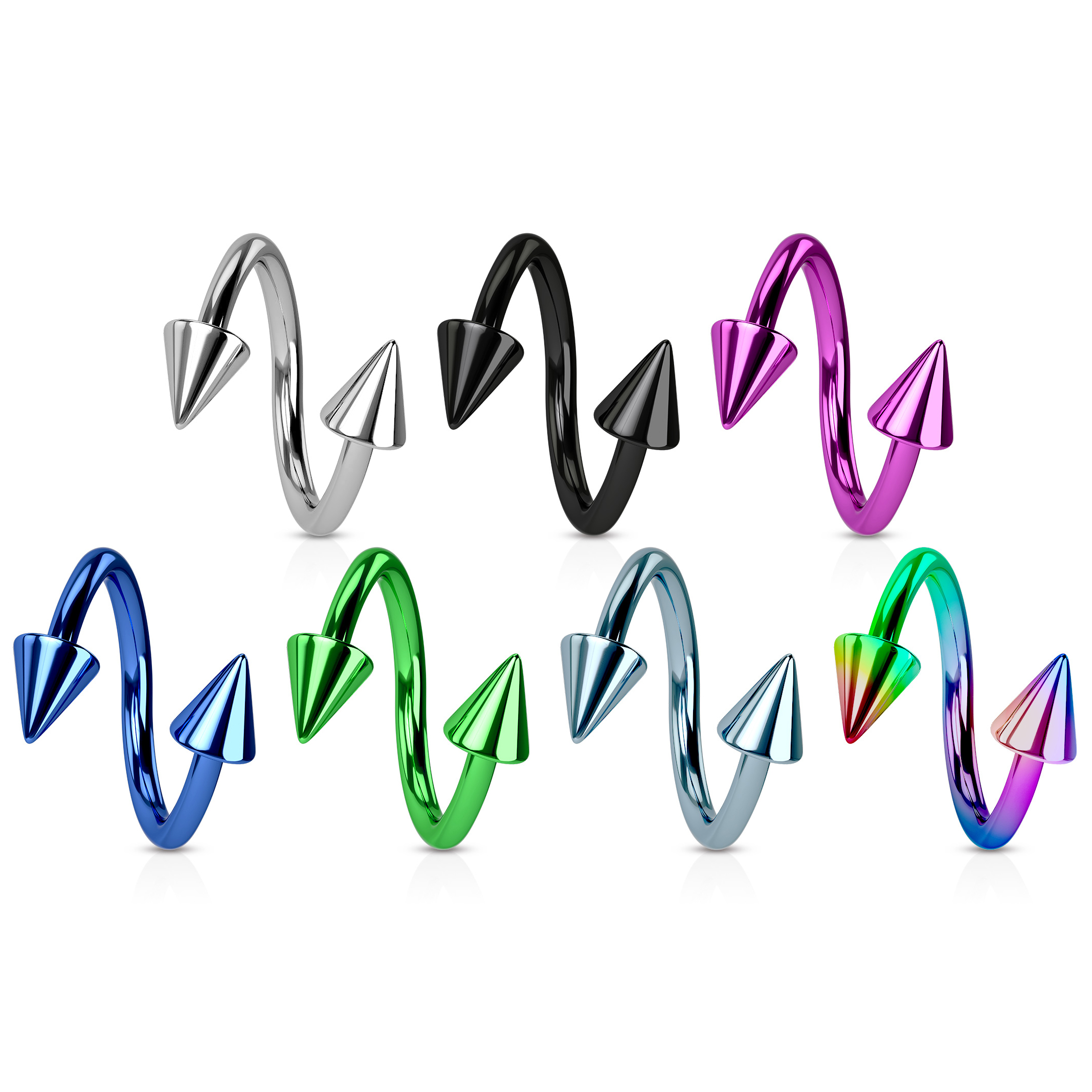 Twister z kolcami w różnych kolorach